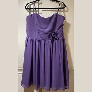 Alfred Angelo Below the Knee Dress, Size 18, Purple